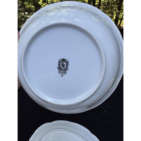 Vintage Royal Kent Christmas Holiday Holly Poland Serving Platter & Bowl Nice! - Picture 9 of 9